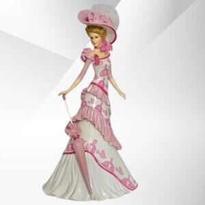 2/$50 Thomas Kinkade Luxurious Pink Hope Figurine 0265A 2011 Hamilton Collection